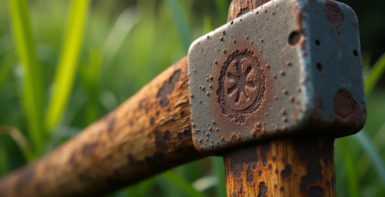 Coffre-fort métallique dans un champ symbolisant la protection des données agricoles